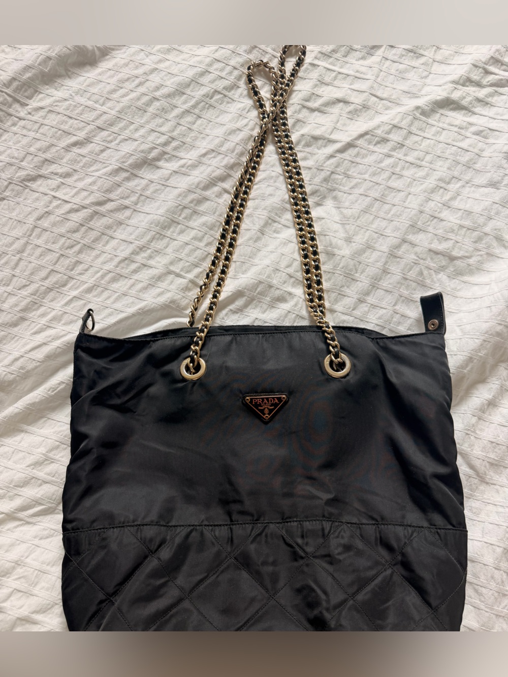 Prada Tessuto Catena Tote Bag